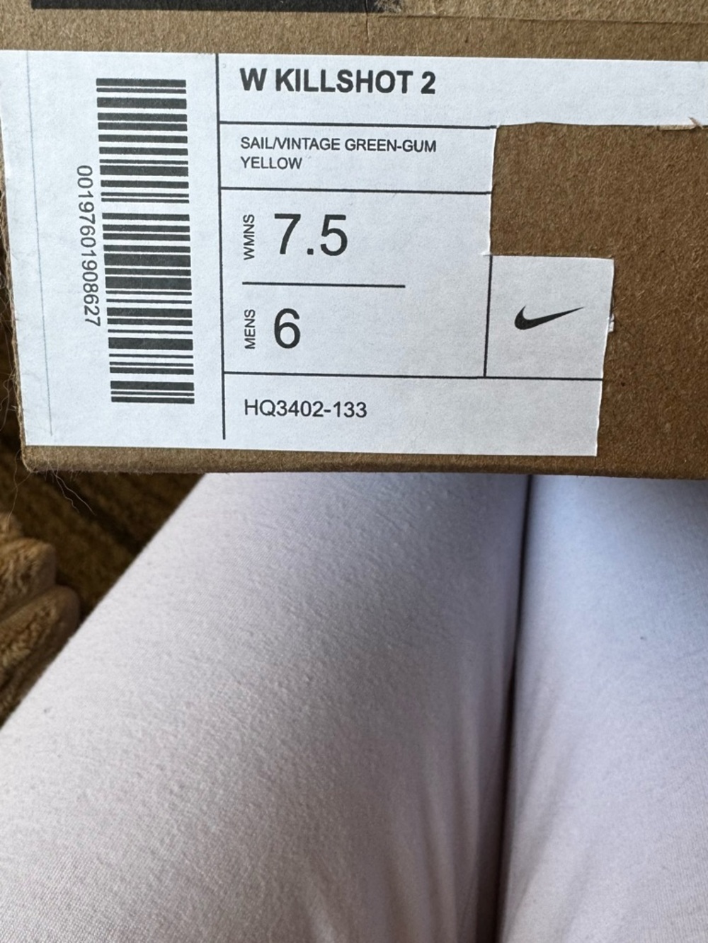 Nike Women's Kill Shot 2 Dark Green, White and Gum Bottom Sneakers - Picture 5 of 5